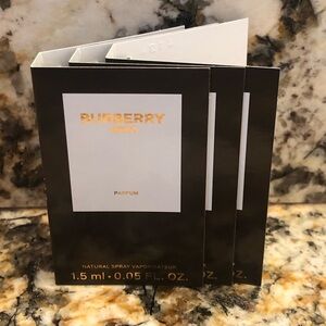 Set of 3 Burberry Hero For Men Woody Scent Vial Sample Spray Card Bundle